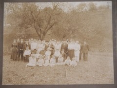 Vtg c.1890s Photograph Country Family Generations Sepia B&W
