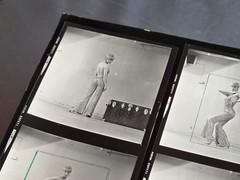 NEWLY FOUND! Hendrickson PHOTO Contact Sheet Proof JULIET PROWSE POSING ON CHEST