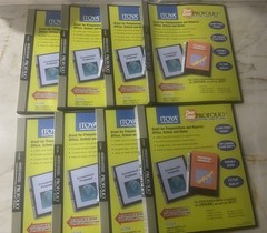 8 Itoya Clear Cover Profolio Presentation Books 24 Pages 8.5” x 11” CC-24