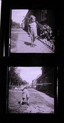 Young Boy Playing Soldier with Wooden – Rifle 2 x Historical Glass Negatives