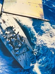 Hawaiian Marine poster Transpac 2001 large L.A. to Honolulu Yacht Race 27×39