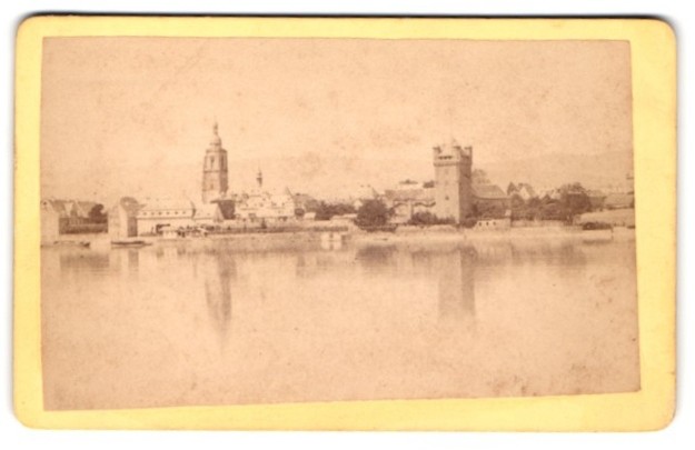 Photograph Eltville on the Rhine, panoramic view of the city, 1877