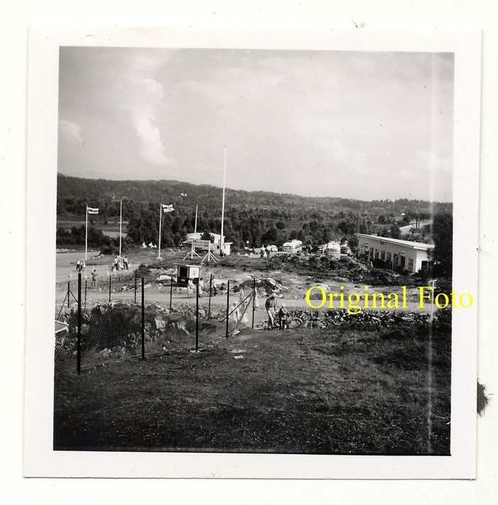 Genuine Photo 1955 Bergen Flesland Lufthavn Norway ENBR BGO Airport