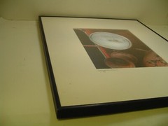 ART Photography Red, Car Headlight in color 2008 L. Santucci Frame 16x20in