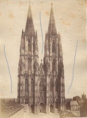 21x15cm on 31x23cm – Album Photo from 1885 Cologne Cathedral