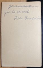 Gustav Mattessen? b. 18.12.1886 Cologne Ehrenfeld/CDV Josef Henne Düsseldorf