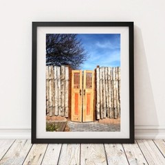 Orange Gate Adobe House in New Mexico – Home Decor, Wall Art Photography