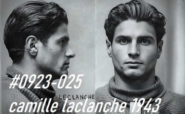 VINTAGE MALE PORTRAIT #0923-025- CAMILLE LECLANCHE 1943 -free shipping in usa