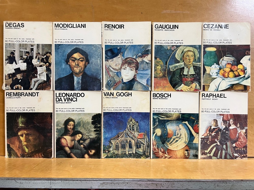The Life and Work of the Artist, Lot of 10, 80-Full Color Plates, Rembrandt/Dega