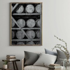 Bourbon Barrel Wall Art Photo Print, Whiskey Fine Art, Man Cave Wall Art Decor