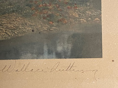Vintage Wallace Nutting Watersmeet Waters Meet Hand-Tinted Print 14″ x 17″