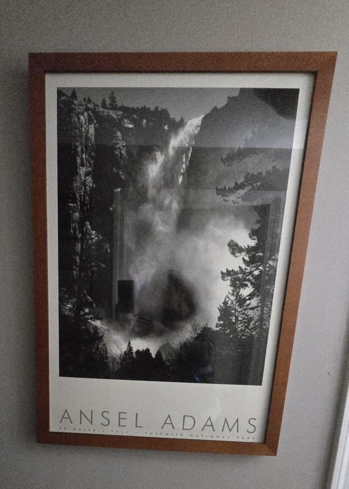 Ansel Adams Bridalveil Fall Yosemite National Park Framed Authorized Edition