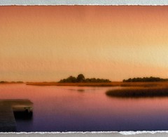 Doug Cavanah original signed matted panoramic picture «Early Morning Solitude»