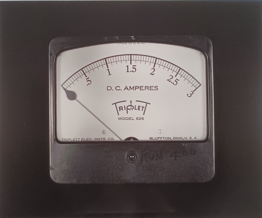 Charles Fendrock «The D.C. Ammeter (Triplett)» Large Format Unframed B&W Photo