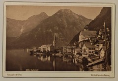 Original album photograph Hallstatt Austria c1885 Würthle Salzburg Austria