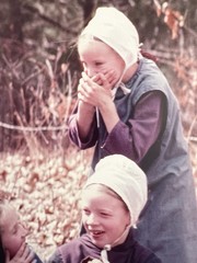 BILL COLEMAN Photograph AMISH Little Women SIGNED Matted PHOTO Pennsylvania