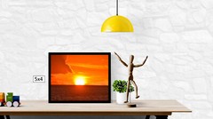 Red Sunset Over the Horizon, High Resolution Image, Many Formats, TV Art
