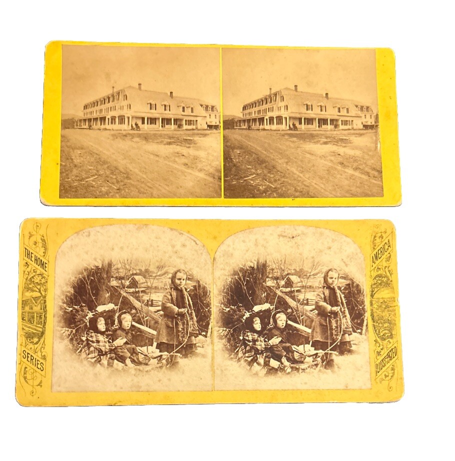 Vintage Lot of 2 America Illustrated Cards
