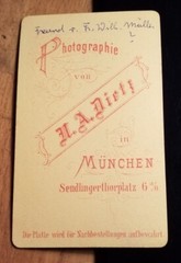 Joh. Violinist as Man with Beard / Circa 1870s CDV N. A. Dietz Munich