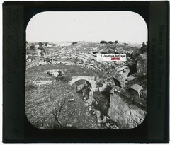 Amphitheater Of Syracuse, Photo Glass Plate, Black & White, Positive 8.5×10 Cm