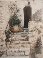 Original Art Print «Steps and Stones» Maureen Love Matted Framed 20×24″ Vintage