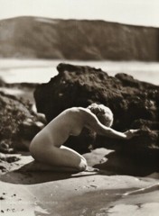 1927 Original EDWIN BOWER HESSER Female Nude Beach Vintage Silver Gelatin Photo