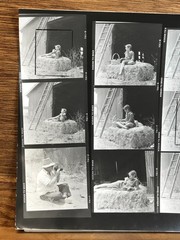 NEWLY FOUND Hendrickson PHOTO Contact Sheet Proof/Negs GIRL HOLDS KITTEN & DUCKS