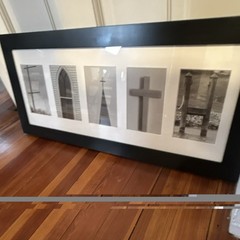 Framed Black & White Religious Typography Photograph Set – Faith & Joyful