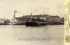 Sweden barge ferry boat antique photo