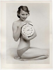 Vintage Barite Photo Rössler 1973 Pin Up Girl Semi Nude Marcella Bitnarova