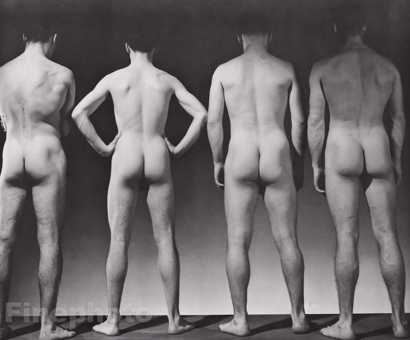 1941 GEORGE PLATT LYNES Vintage Male Nude Butt Men Photo Engraved Duotone 16×20