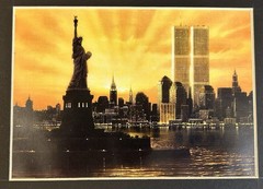 Lot Of 3 Matted Photo Prints Of NYC New York City Skyline 9/11 Twin Towers 8×10