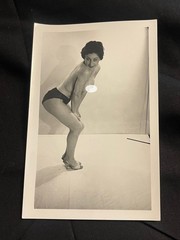 Original Curiosa Pin Up Print 1950s Portrait Nude Woman Female France Eros