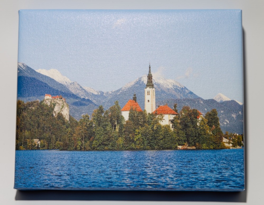 *One of a Kind* 8×10 Photograph Printed on Canvas of Lake Bled Slovenia