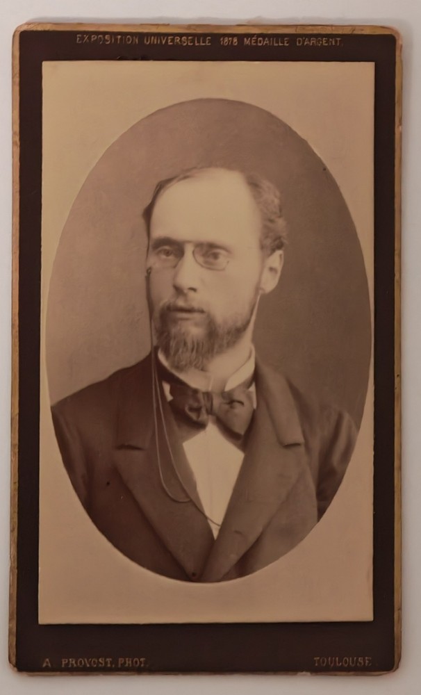 Rare Cabinet Photo Gentleman Portrait c1885 Toulouse A. Provost French Studio