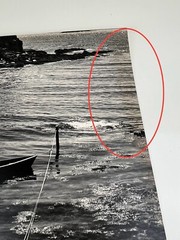 Vintage Large Black & White Photograph Photography Print Nautical Wooden Boat