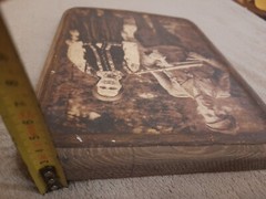 Wooden picture Ukrainian Insurgent Army (UPA). Levkas. Vintage photo. Hand made