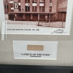 cleveland municipal stadium 1931 -1996 9.5” x11.25” Signed By Jim Ptacek