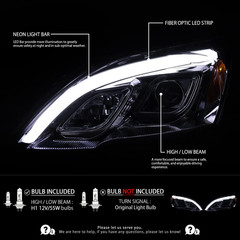 Compatible with 2007-2011 Honda CR-V, Left + Right Pair Headlamps Assembly, JDM