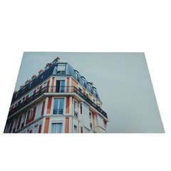 Vintage Photo Quality 30″ x 20″ Balcony European Rod Iron Railing Building Art