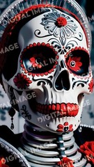 Digital Art Picture Image Photo Wallpaper Background Desktop AI Skull Halloween