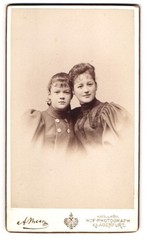 Photography Alois Beer, Klagenfurt, two young ladies in dresses