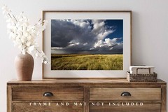Storm Clouds Photography Print: Oklahoma, Prairie, Great Plains, Picture, Photo