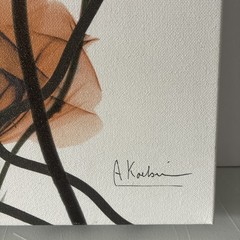 Albert Koetsier 19 1/2 x 15 1/2 Radiographic On Unframed Canvas Flowers Images