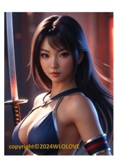 Beautiful Sensual Asian Girl Anime on Quality semi-gloss Photo Paper 8.5″ x 11″