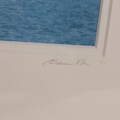 BRUCE BLUM , hand-signed in pencil on the mat.