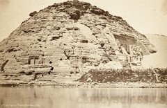 1870 Henri Béchard no5 Abu Simbel Great Rock Temple Nubia Egypt Albumen
