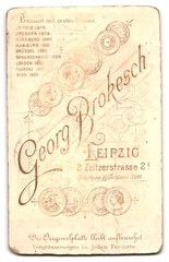 Photograph Georg Brokesch, Leipzig, Zeitzerstr. 2, Portrait Young Woman in Elegant