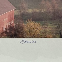 Signed Sherrill Photo Red Barn Country Farm Landscape Rustic Farmhouse Decor Art