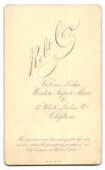 Photograph Rob. Cox, Weston Super Mare, Victoria Lodge, Portrait of a Man mi